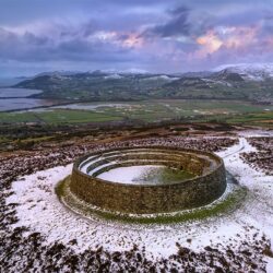 Snowfall on The Ancient Ring Fort of "An Grainan of Aileach”