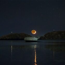 “Moonset over the Cara Na Mara” – Bad Eddie Boat