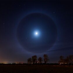 “22° Moon Halo Phenomenon"