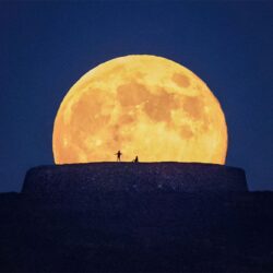 Moonrise over The Ancient Ring Fort of "An Grianan of Aileach”