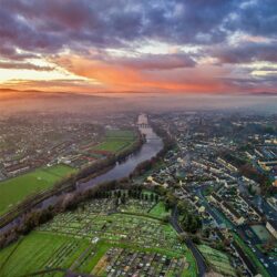 Strabane Cemetery - Beneath a misty sunset