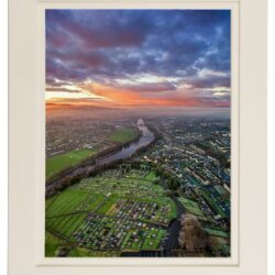 Strabane Cemetery - Beneath a misty sunset