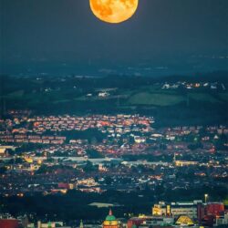 ‘Sturgeon Moonrise over Belfast City’