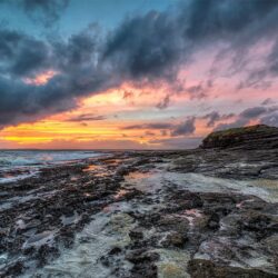 Diving Rock Sunset on Bundoran Beach