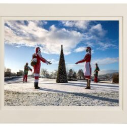 The Millennium Sculpture in Christmas Snow