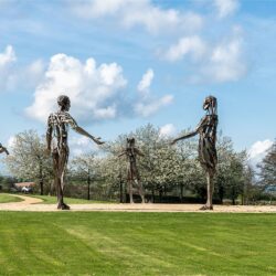 White Cherry Blossom Trees - Millennium Sculpture