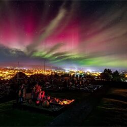 ‘The Aurora over Strabane Cemetery’