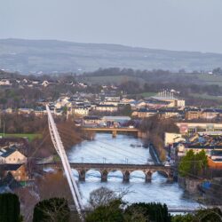 Wolf Moon Setting over the River Mourne - Strabane 2024
