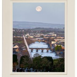 Wolf Moon Setting over the River Mourne - Strabane 2024