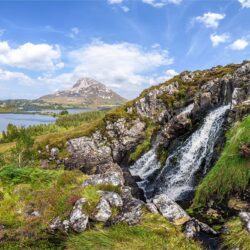 ‘Glentornan Waterfall & Errigal’