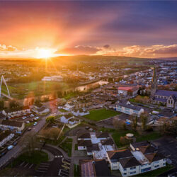 'Spring Sunset over Strabane Town'