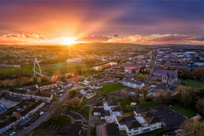 'Spring Sunset over Strabane Town'