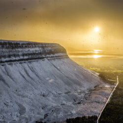 “Snow Sunset on Benbulben”
