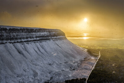 “Snow Sunset on Benbulben”